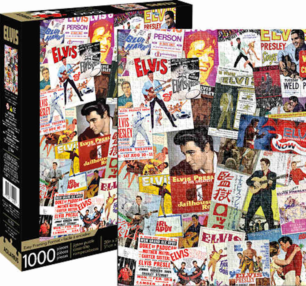 ELVIS PRESLEY エルヴィスプレスリー (生誕 90周年 ) - Movie Poster Collage / 1000ピース / ジグソーパズル - PGS